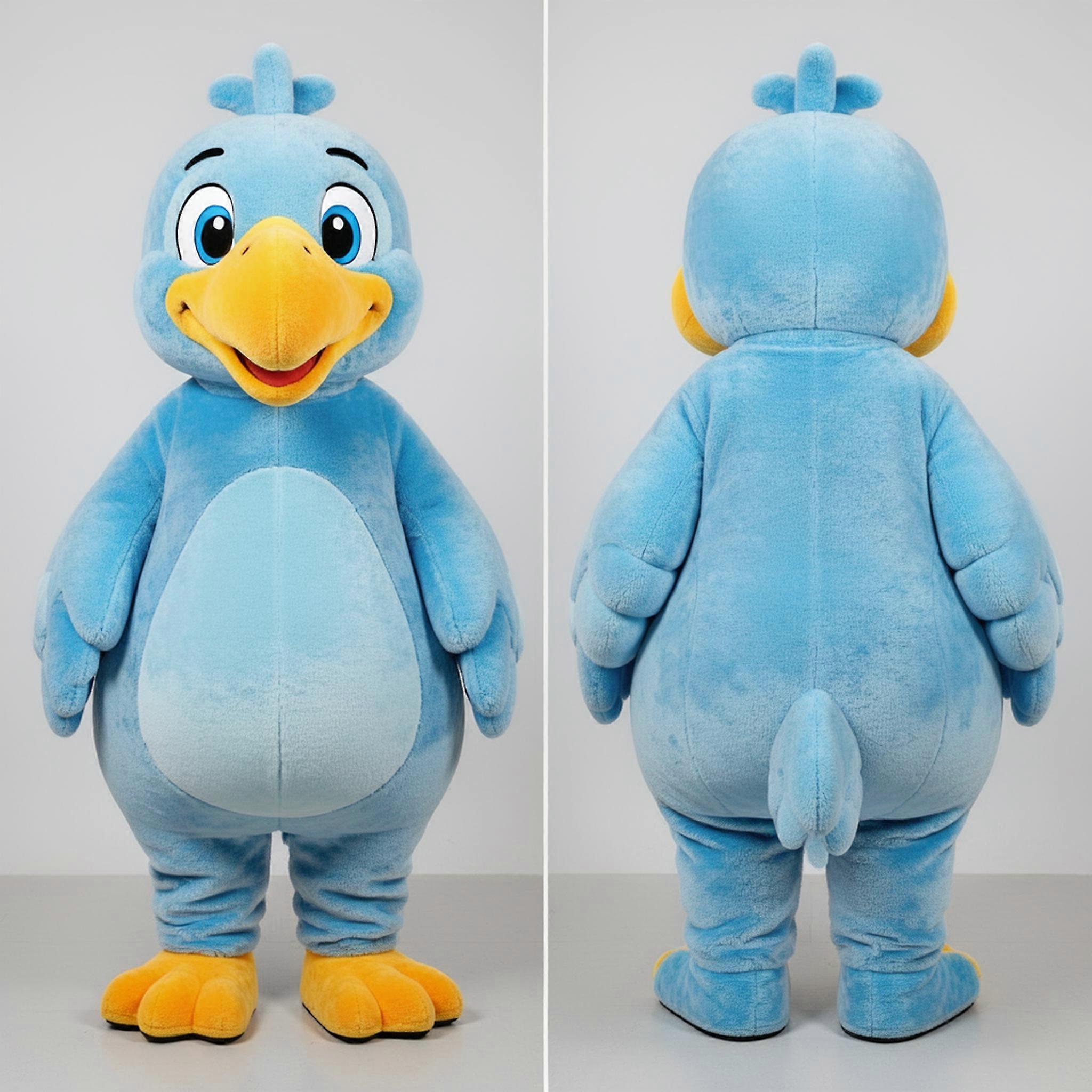 MASTICOT Sky Blue Rounded Dodo Bird Mascot