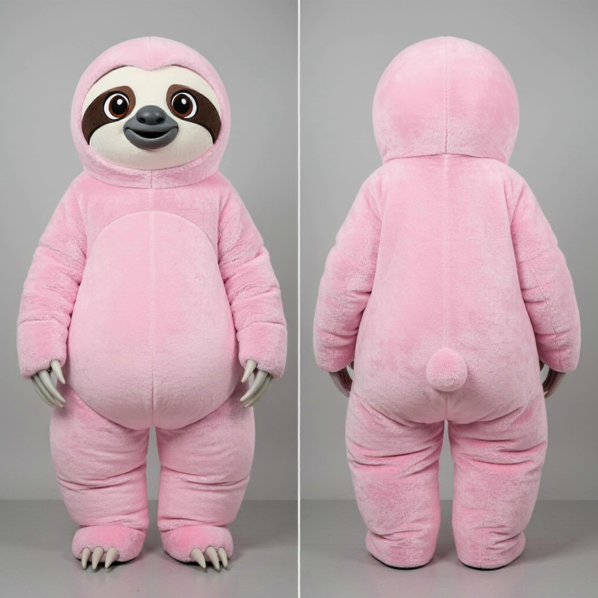 MASTICOT Blush Pink Cartoon Giant Sloth Mascot