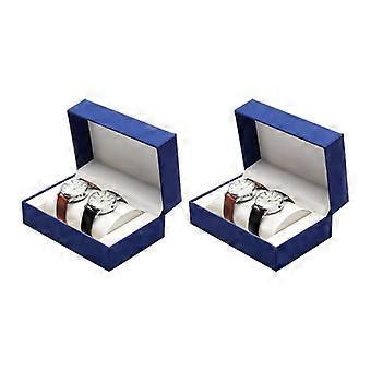 2 PU Leather Watch Storage Boxes Elegant Display Organizers Watch Display Case For Jewelry And Accessories Collection
