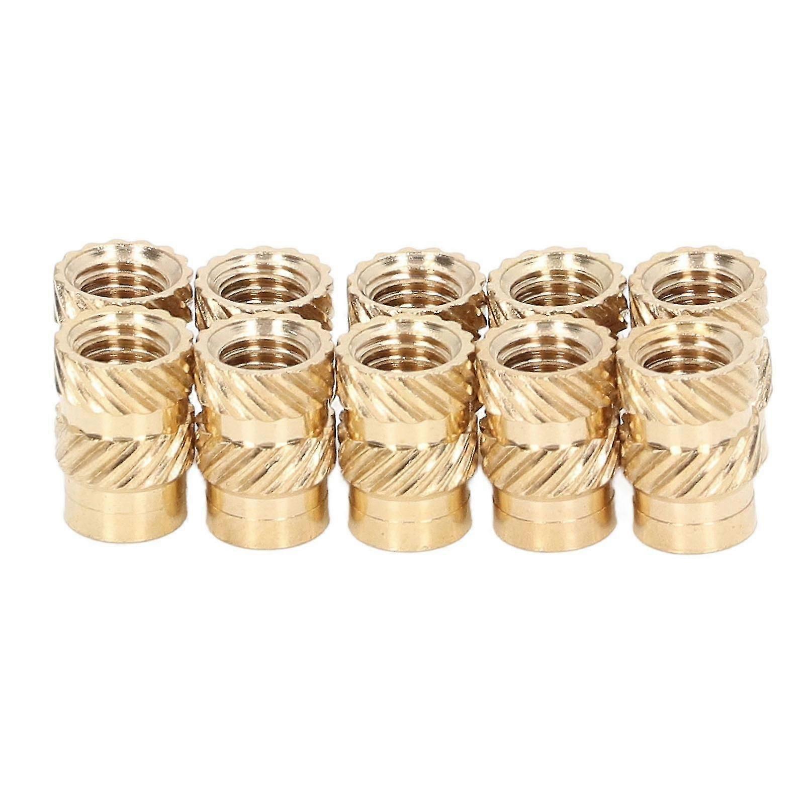 M4x8x6 Knurled Threaded Insert Brass 100PCS for 3D Printers