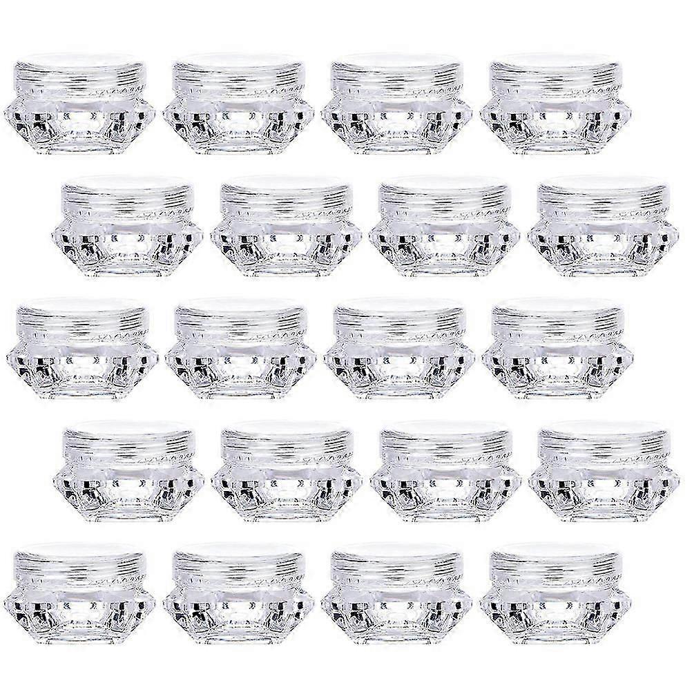 32pcs Portable 5g Cosmetics Storage Jars Empty Makeup Samples Boxes (White)
