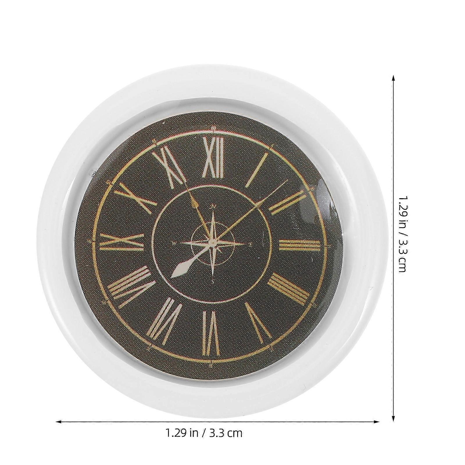 Miniature Wall Clock Mini Clock for Decor Creative White Resin Design