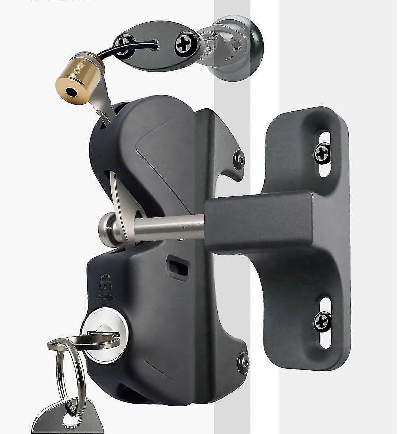 Z8 Gate Latch Door Latch with Pull Cable Opened Two-Sided Lockable Door Latch