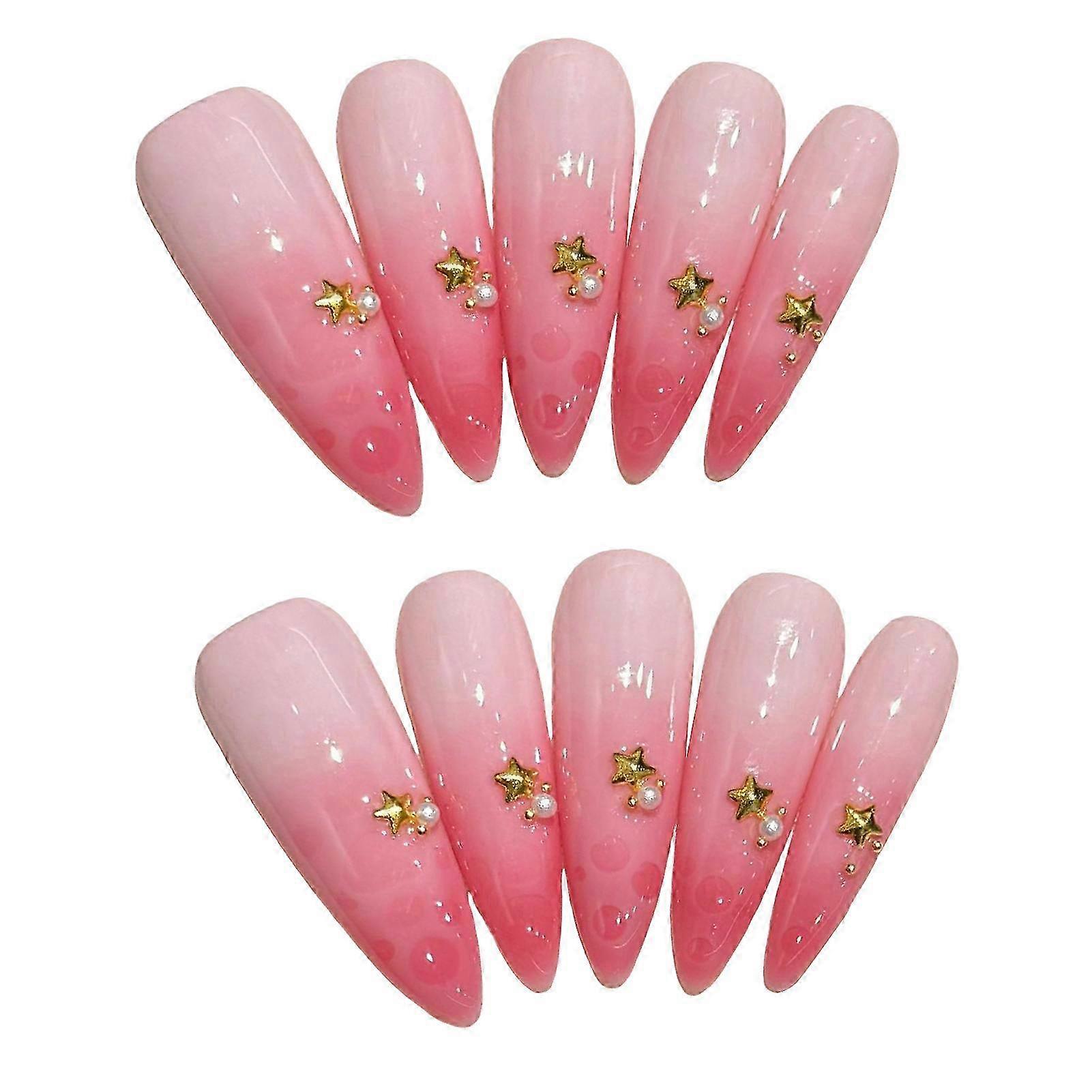 Odorless Pink Gradient Resin Nail Extensions