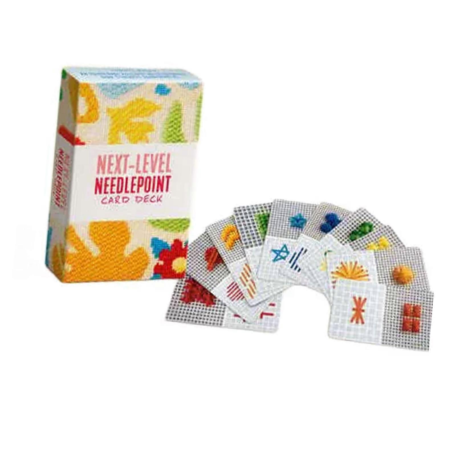 Needlework Learning Set with Visual Guide Lines, Training Samplers, Storage Case Format for Craft Study, Embroidery Progress, and Sewing Use