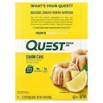 Quest Nutrition, Protein Bar, Lemon Cake, 12 Repen, 2,12 oz (60 g) Elk