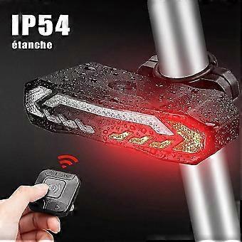 Bicycle Anti-theft Alarm LED Tail Light, Waterproof USB Rechargeable Auto Induction Rear Light, 110db Loud Sound, Bright Illumination, Easy Install, D