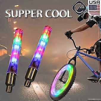 2Pc/Set Bicycle Waterproof5Led Bike Rim Lights For Wheel Tire Valve Spoke