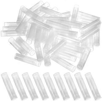 Transparante lippenbalsemtubes met dopjes voor cosmetische opslag, 100 stuks