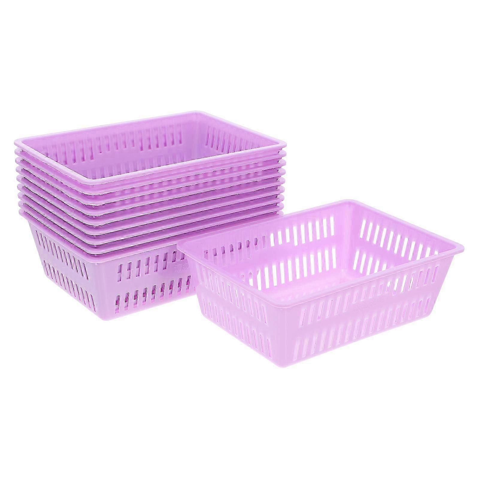 10 Pack Purple Coin Baskets Compact
