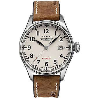 Iron Annie cockpit Automatic Analog Man Watch with Cowskin Bracelet 5162-3