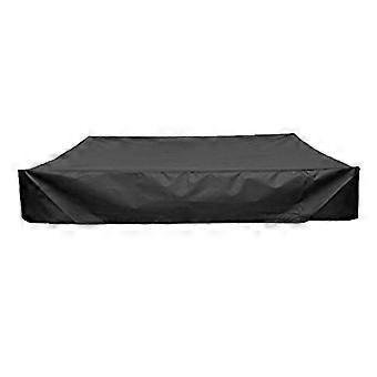 Outdoor Oxford cloth beach sandpit cover, patio children's toy, waterproof and dustproof square sandpit cover, black 210D_200*200*20cm1076