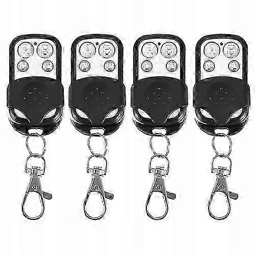 4pcs Wireless Copy Remote Control, Metal Four Button Garage Door Roller Shutter Pair Copy Code Remote Control