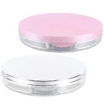 Set van 2 opbergcontainers voor losse poeder, make-upkwastjes en andere cosmetica.