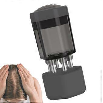 2 in 1 Hair Oil Applicator Comb and Scalp Massager – Precise Oil Dispensing for Even Scalp Coverage, Gray