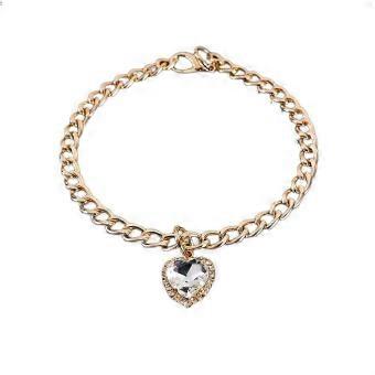 Adjustable Heart Rhinestone Pet Necklace