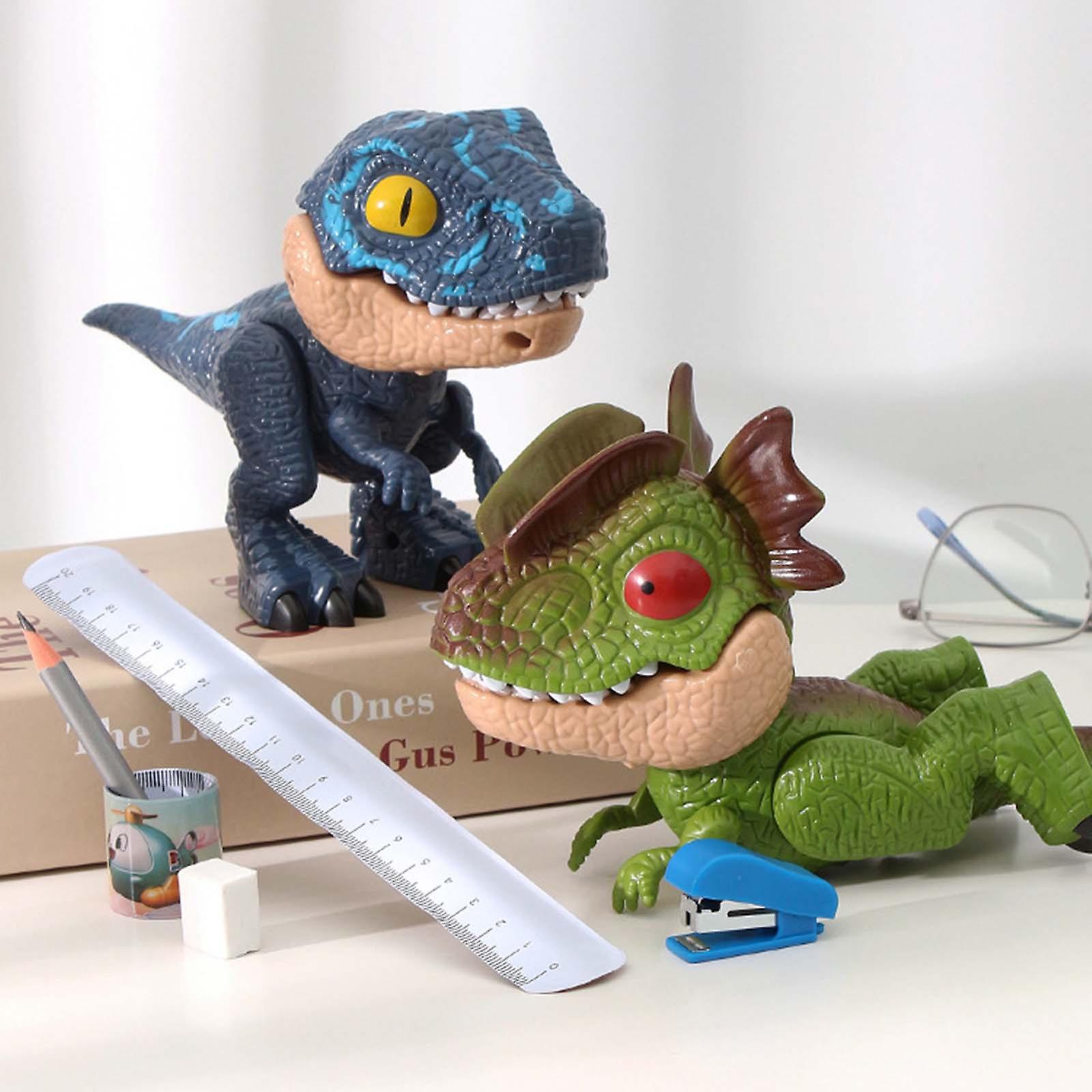 Dinosaur Set Pencil Eraser Stapler Ruler Sharpener For Boy Class Prize ...