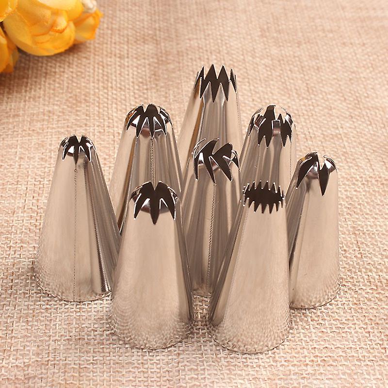 8pcs Cream Nozzle Cake Decor Piping Tips Cake Nozzle Kitchen Baking Tool