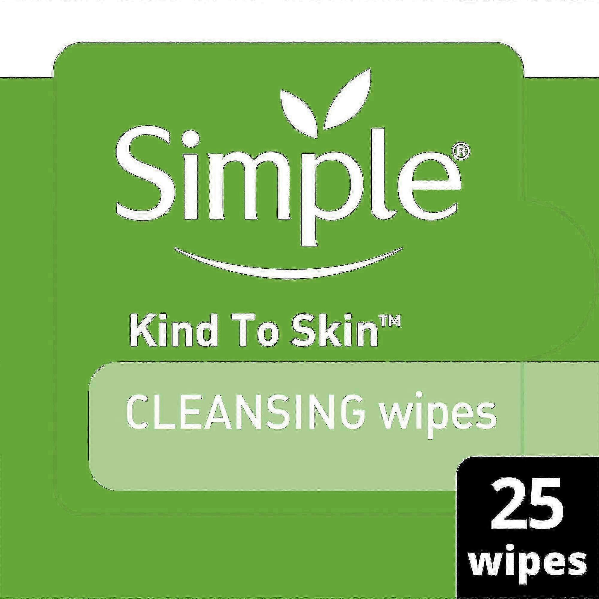 Simple Kind To Skin 面部湿巾,清洁,25 片