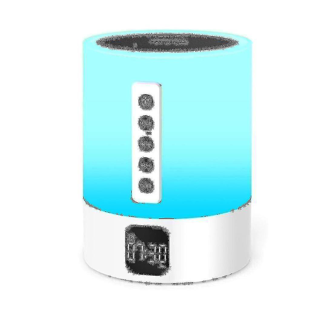 Night Light Bluetooth Speaker Alarm Clock, Sound Machine, Touch Sensor Bedside Lamp, Dimmable, Gift