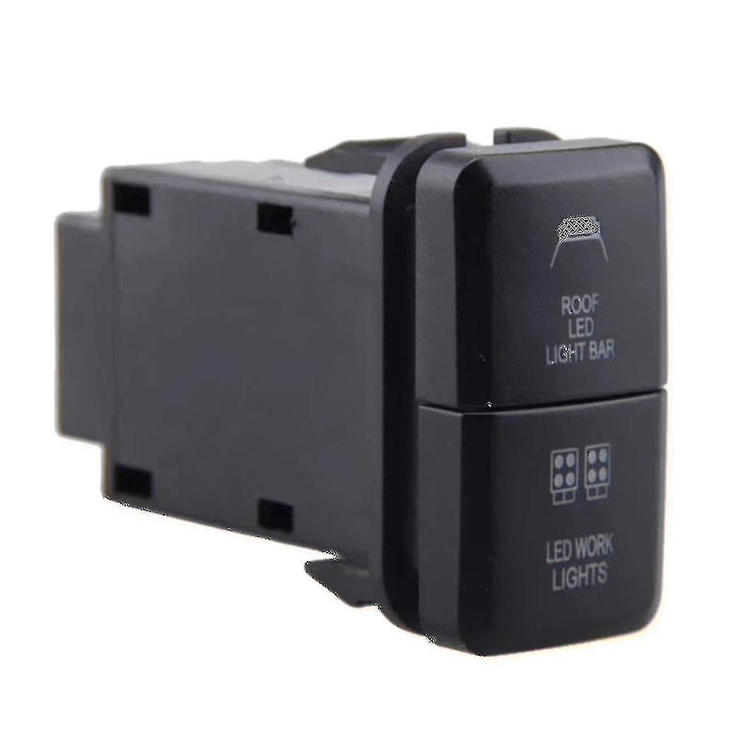 12v Car Dual Led Light Bar Blue/green On-off Push Switch Button For Prado Landcruiser Light Button