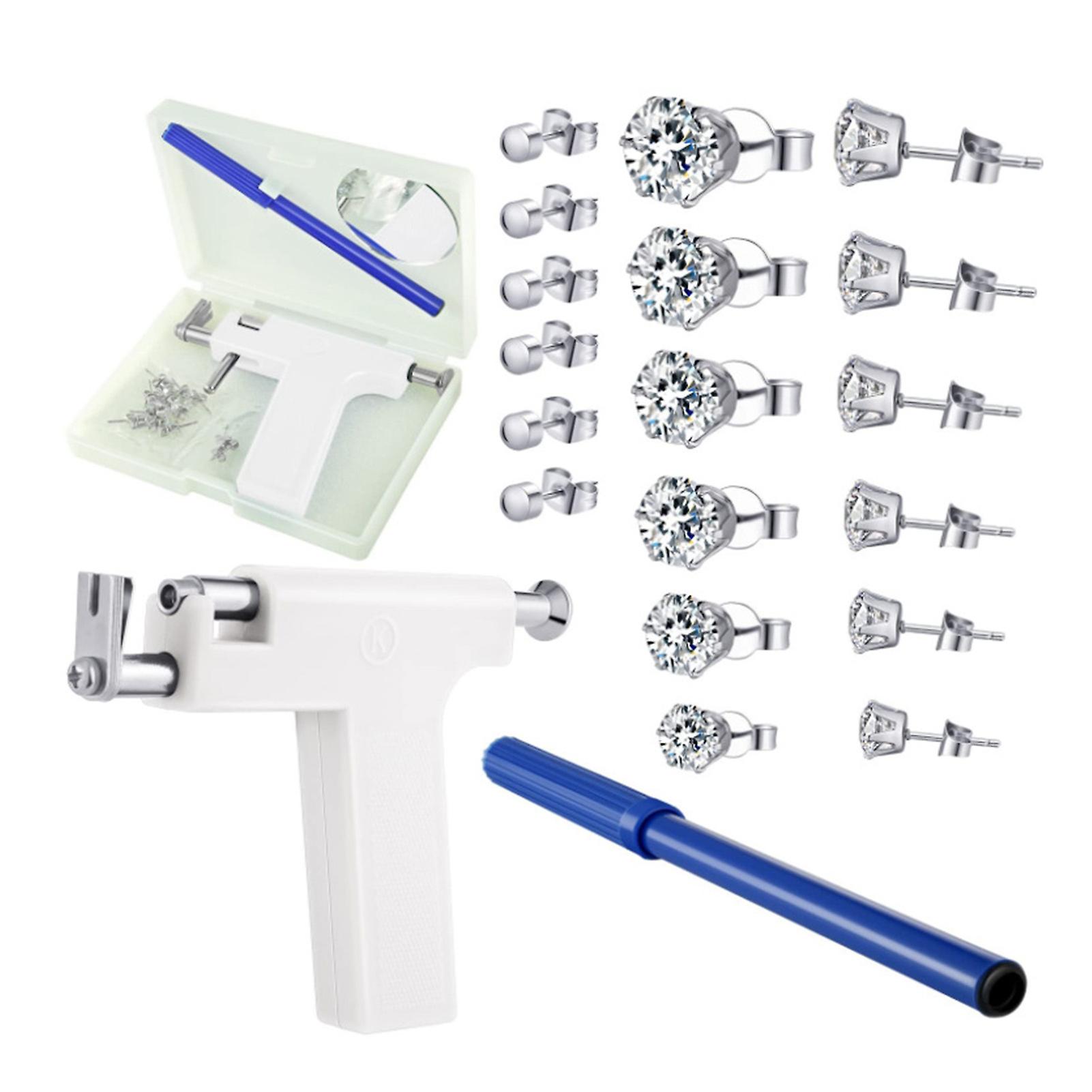 Ear Piercing Tool Kit with Stainless Steel Ear Stud Durable Quick Piercing Machine for Salon Home Piercing
