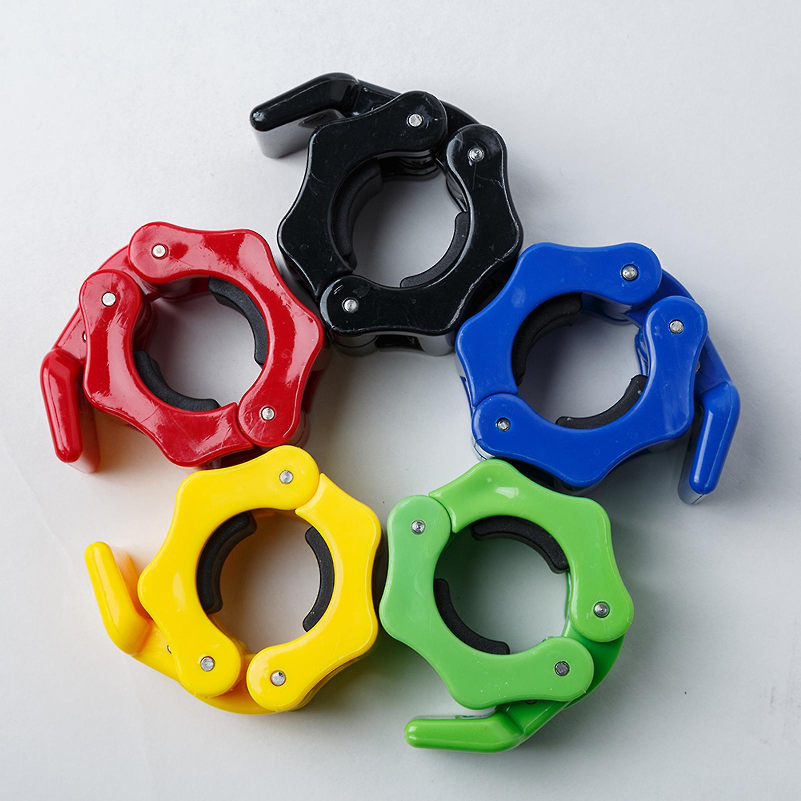 Pair Of Barbell Clamps Quick Release Lock 1 Inch Diameter Standard Bar