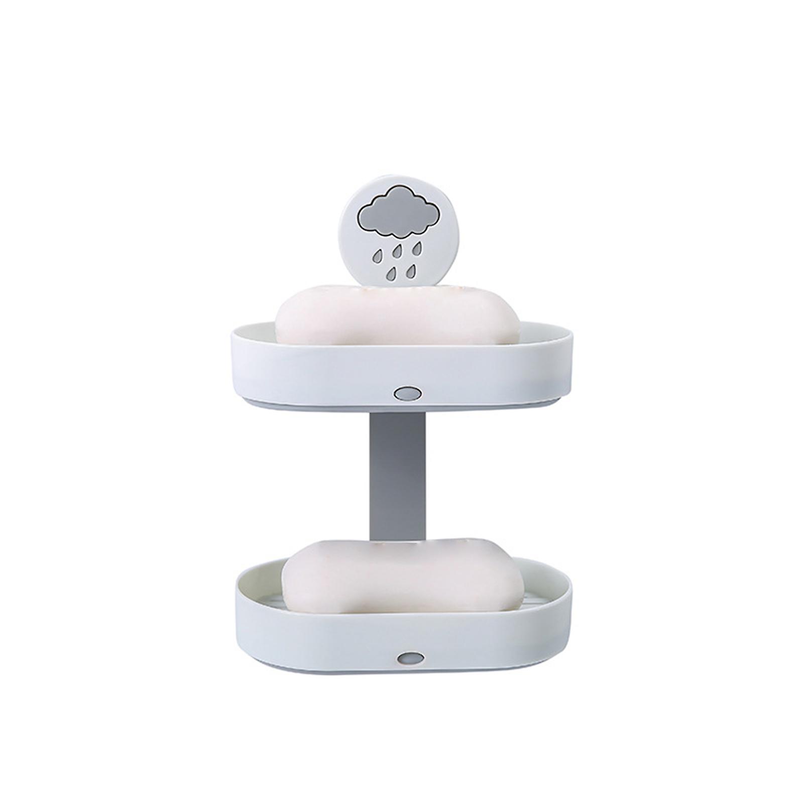 Plastic Bathroom Soap Dish Tray Easy Assemble Space Saving Soap Dish For Shower Hand Wash Laundry