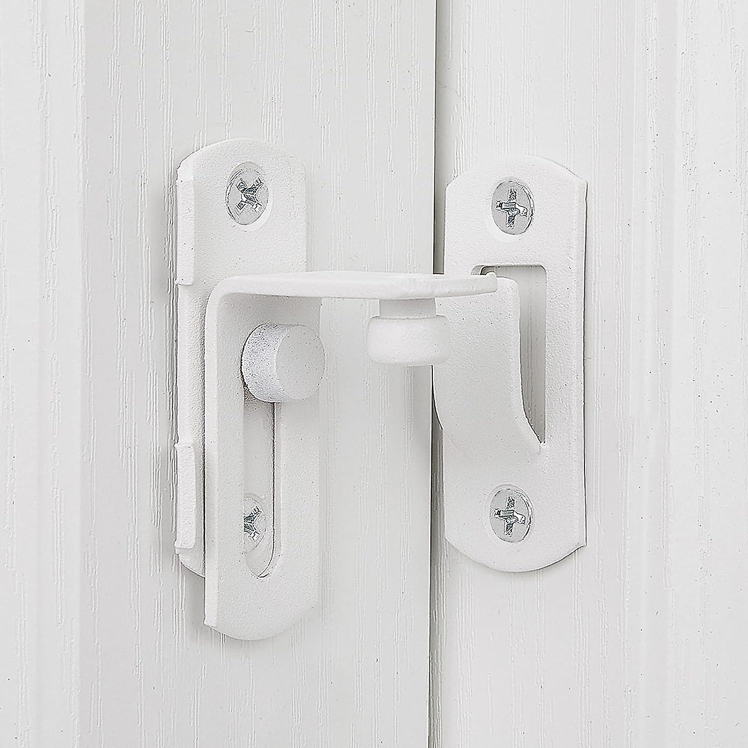 90 Degree Flip Barn Door Lock, Protect Privacy - Security Hook Gate Latch For Barn, Garden, Bathroom, Outdoor, Garage, Window, Sliding Door, Black