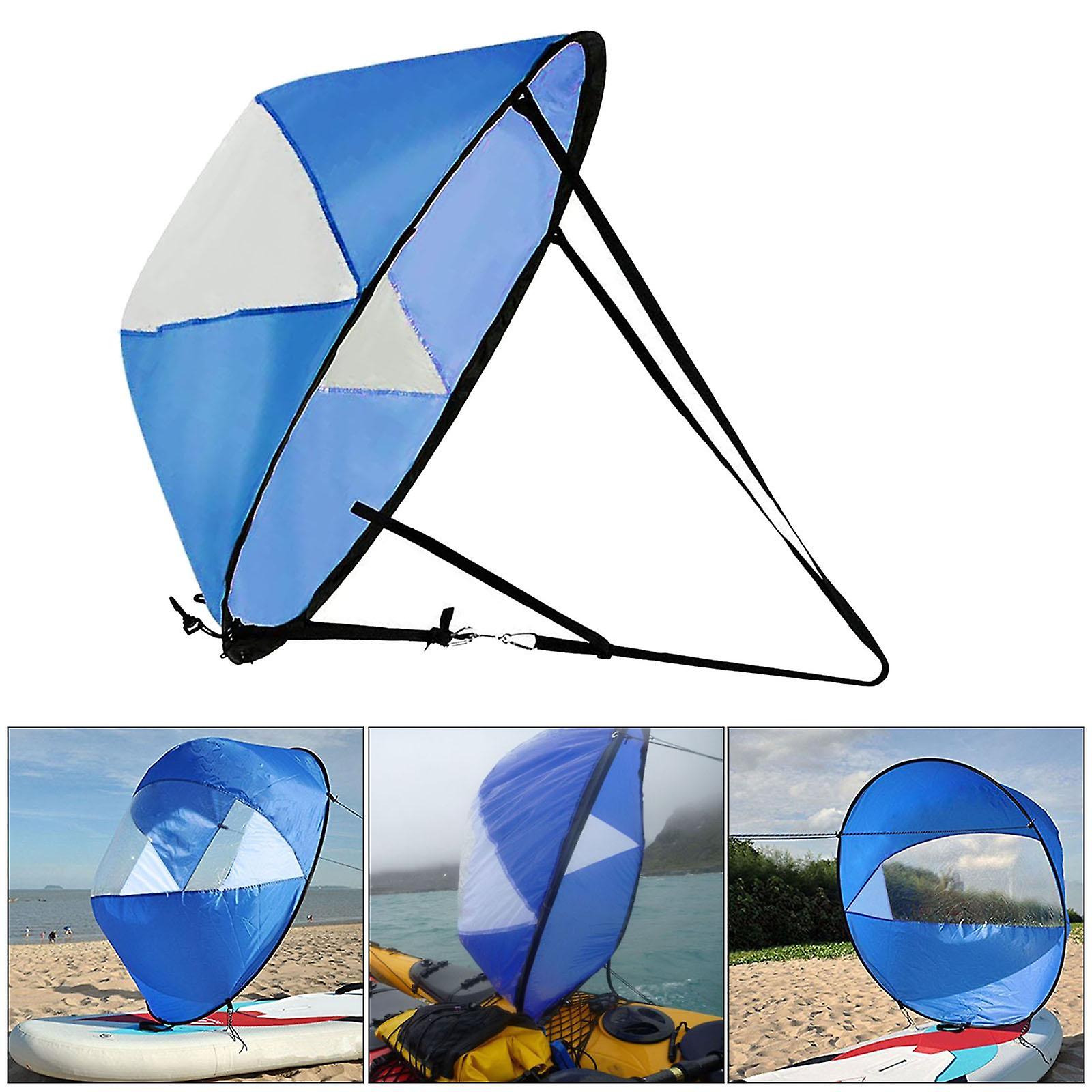 42in PVC portabil Downwind Wind Paddle Instant Popup Board Albastru Alb