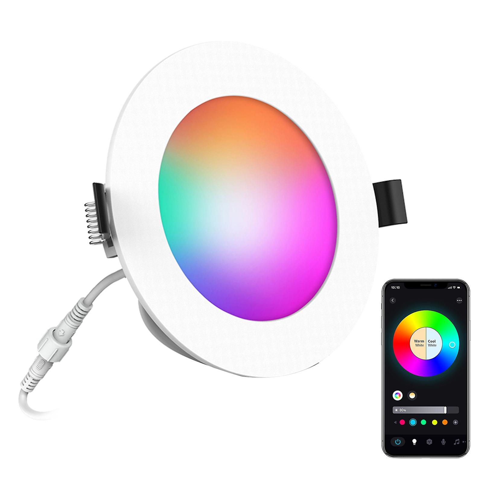 Ac100-130v 9w Leds Rgb+cct 4inches Intelligent Recessed Lighting Downlight