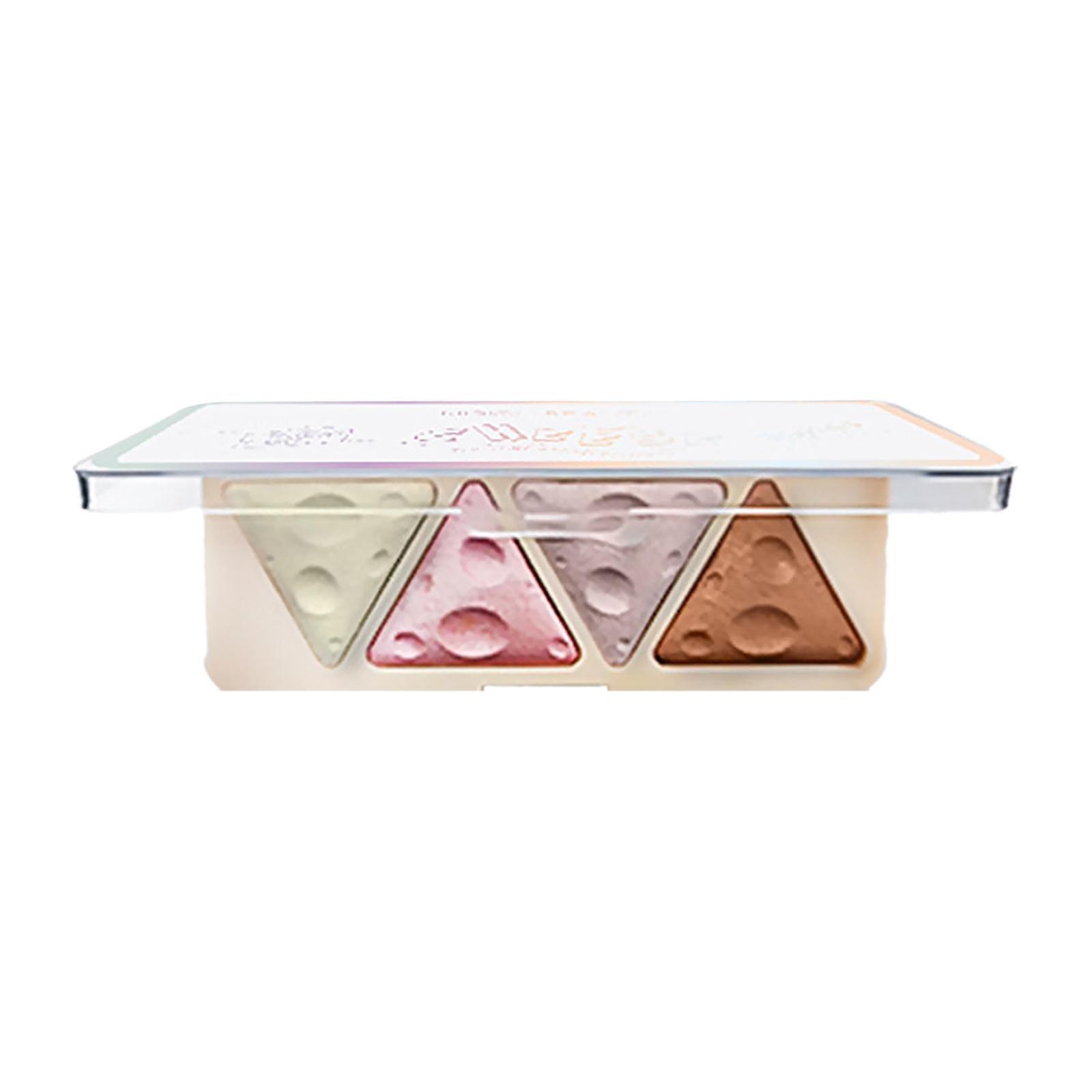 4 Colors Face Highlighter Makeup Palette Shimmery Highlighter Palette Style B