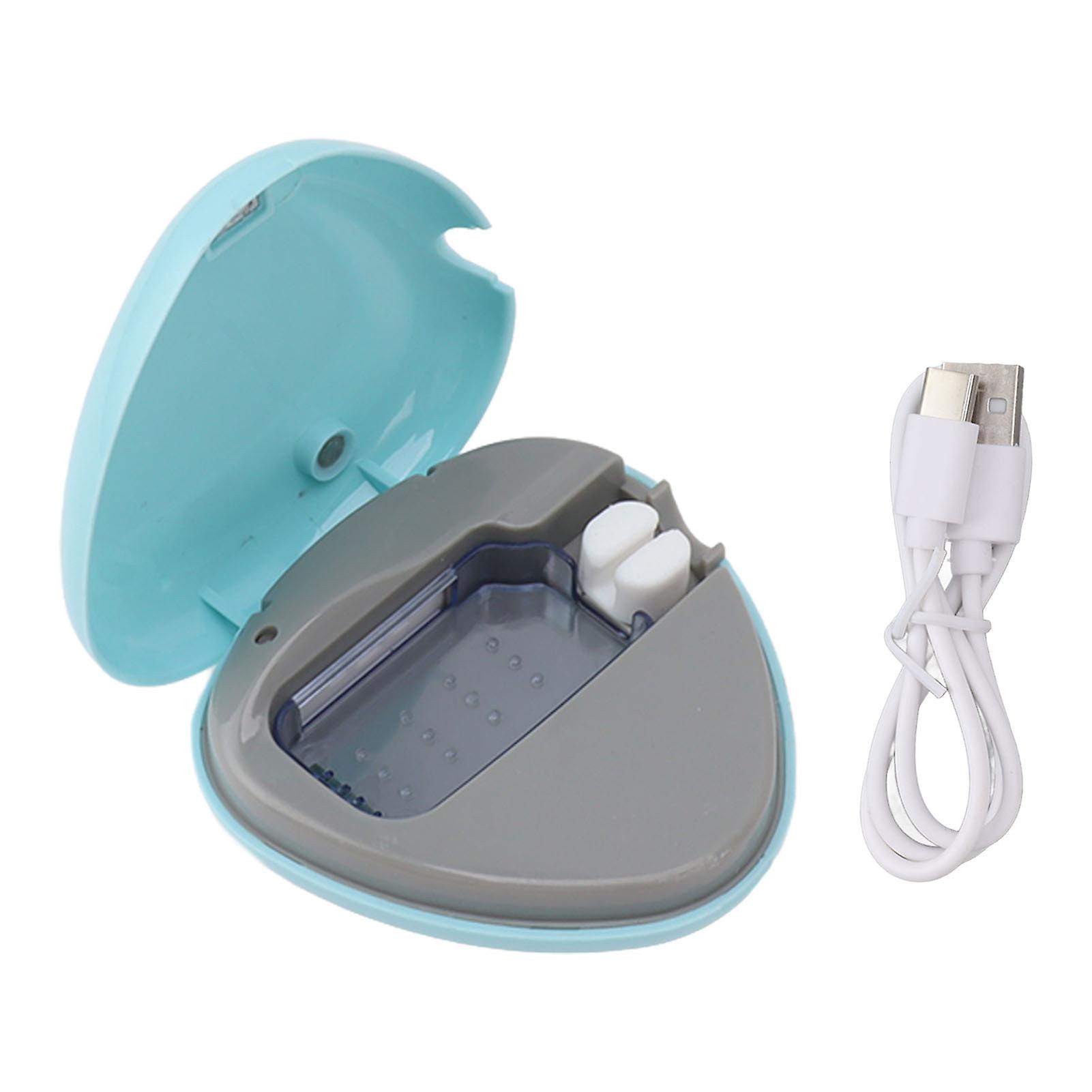 Toothbrush Sanitizer, Portable Rechargeable Toothbrush Cleaner Holder, Home Travel Toothbrush Case, Blue