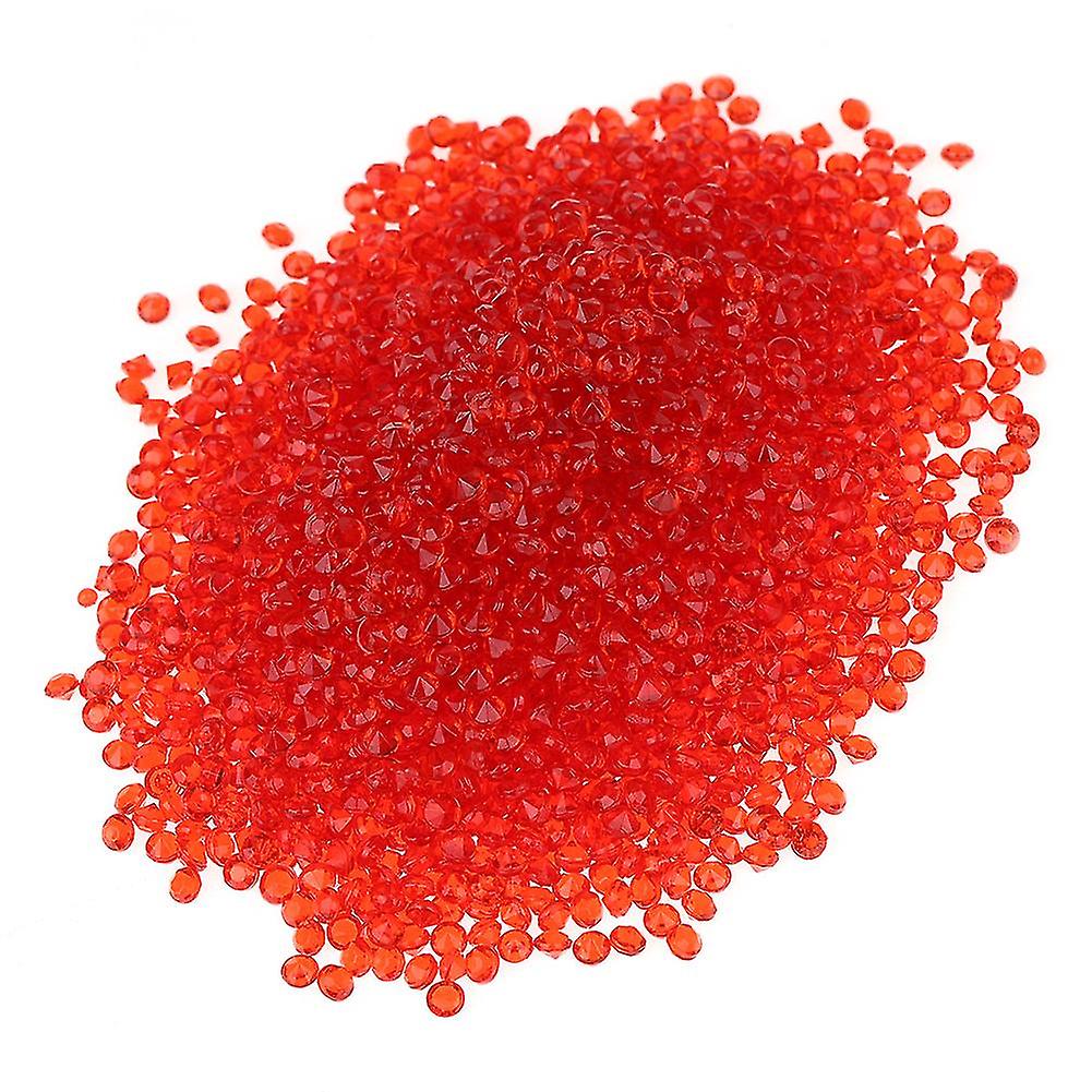 Wedding Confetti, Plastic Gems, Decor, Red