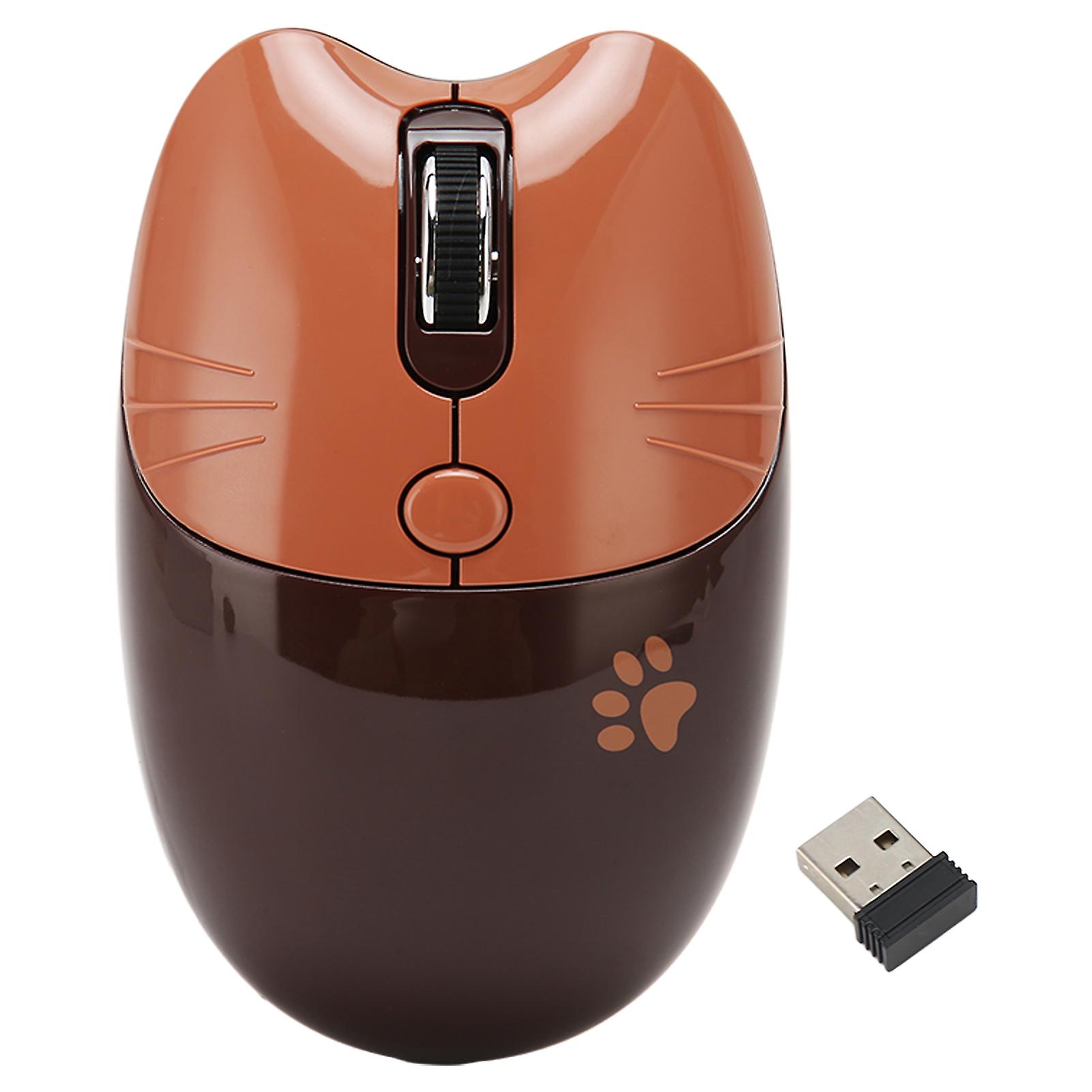 BT5.1 or 2.4GHz Wireless Mouse, Silent Click, Adjustable DPI, Auto Sleep, Office Mouse for Girl, Work, Family, School, Cafe, Coffee Color