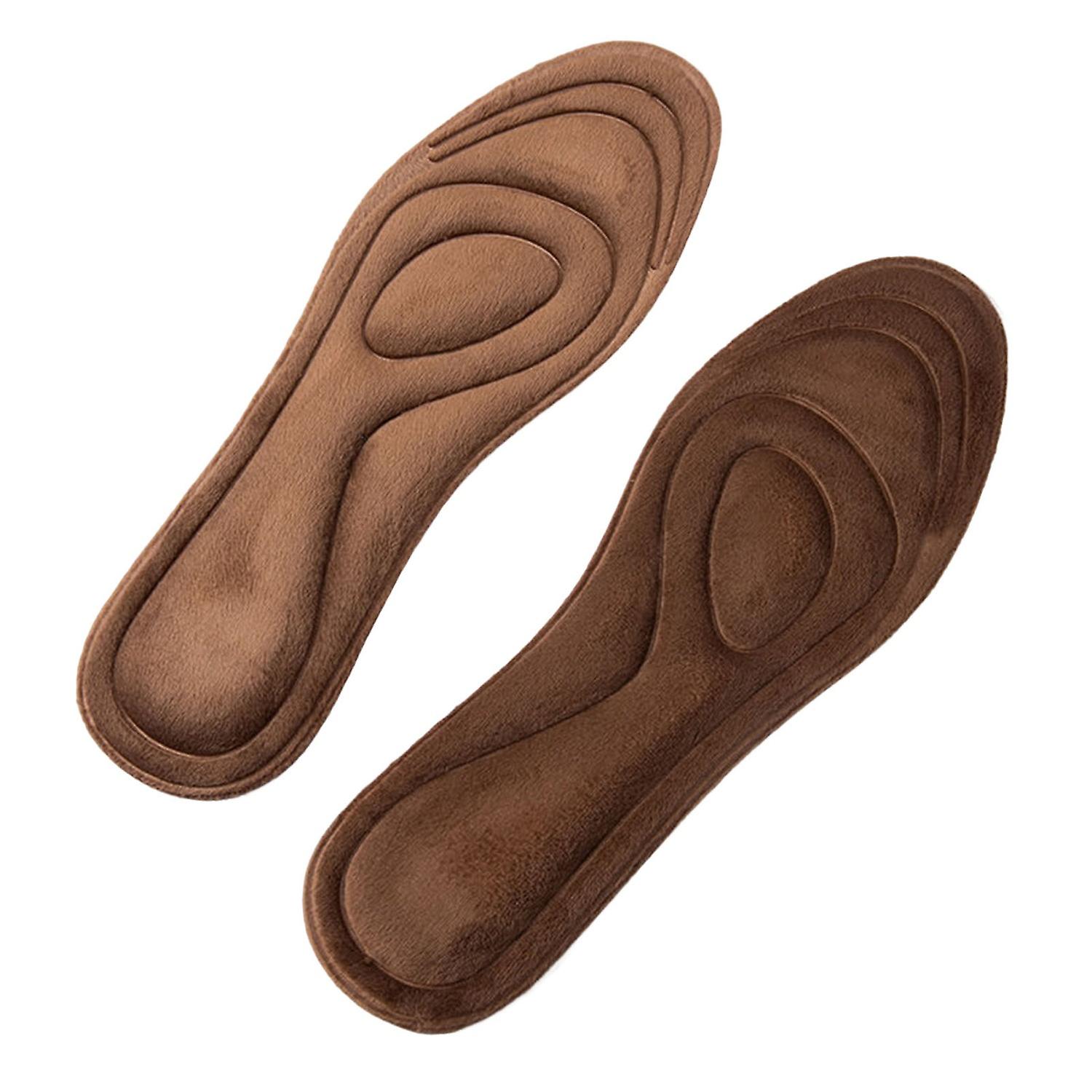 1 Pair Shoes Insoles Breathable Ergonomic Design Cozy Cuttable Keep Warm EVA Warm Soft Padded Plush