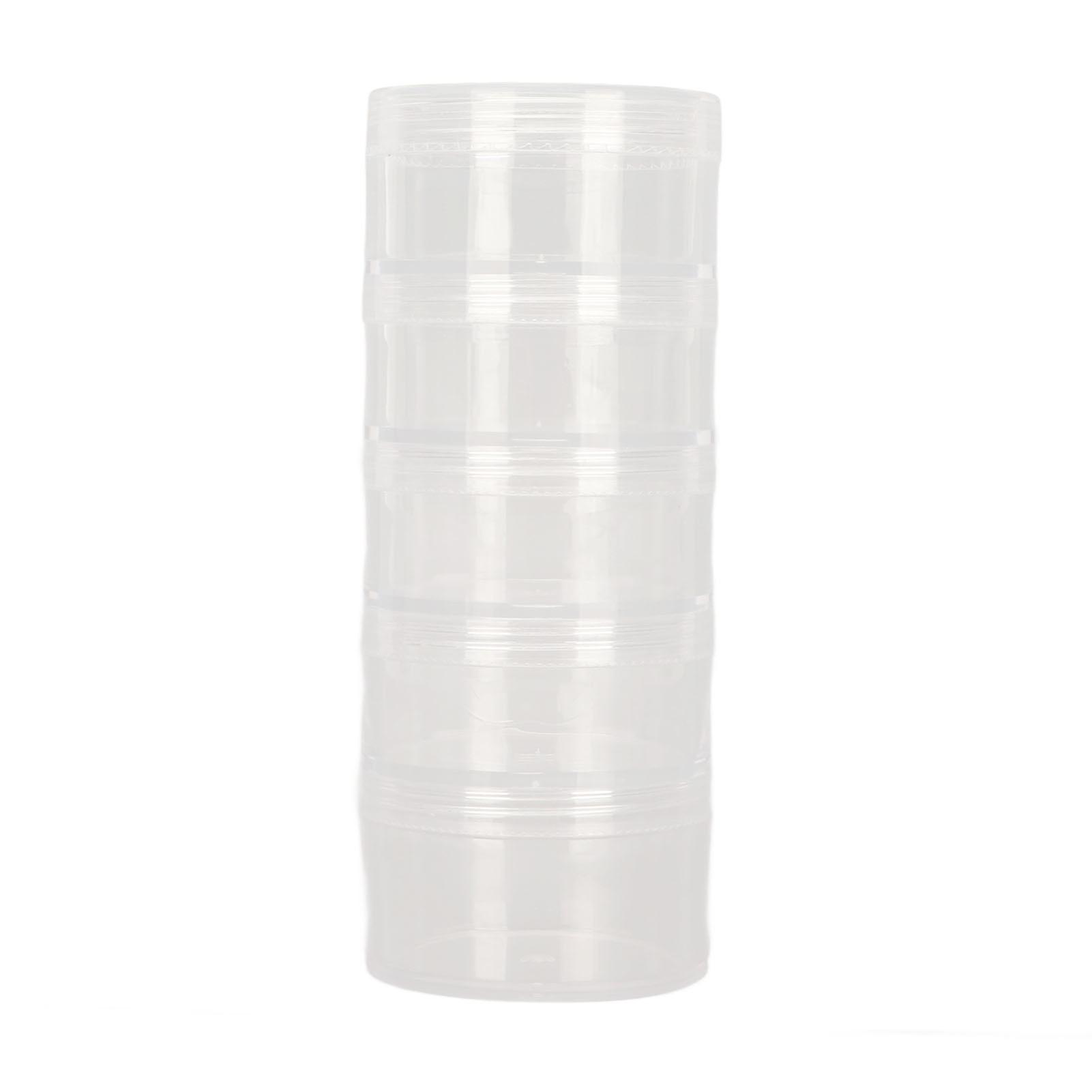 Transparent Watch Parts Storage Box 5 Layer Watch Movement Holder Container for Screw Component 1.9 Inch