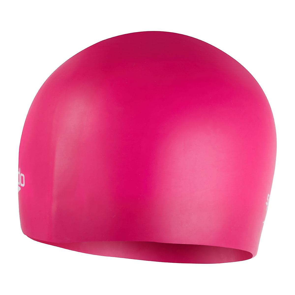 Speedo Plain Moulded Silicone Cap - Electric Pink - Womens