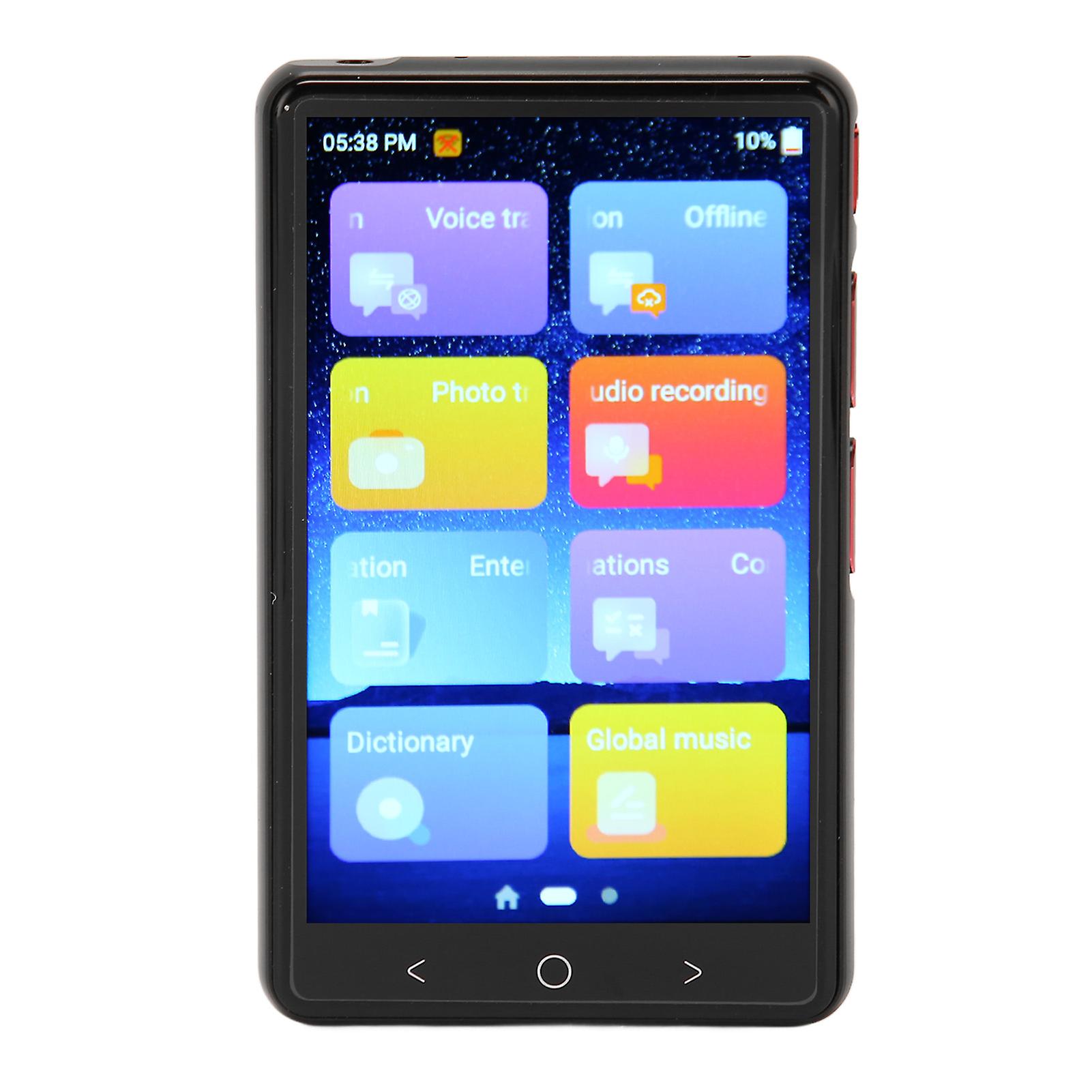 Smart Translator 4in IPS Screen Offline WiFi MP3 Mode 2 Way 135 Languages Voice Photo Translation for Travel Learning Black 