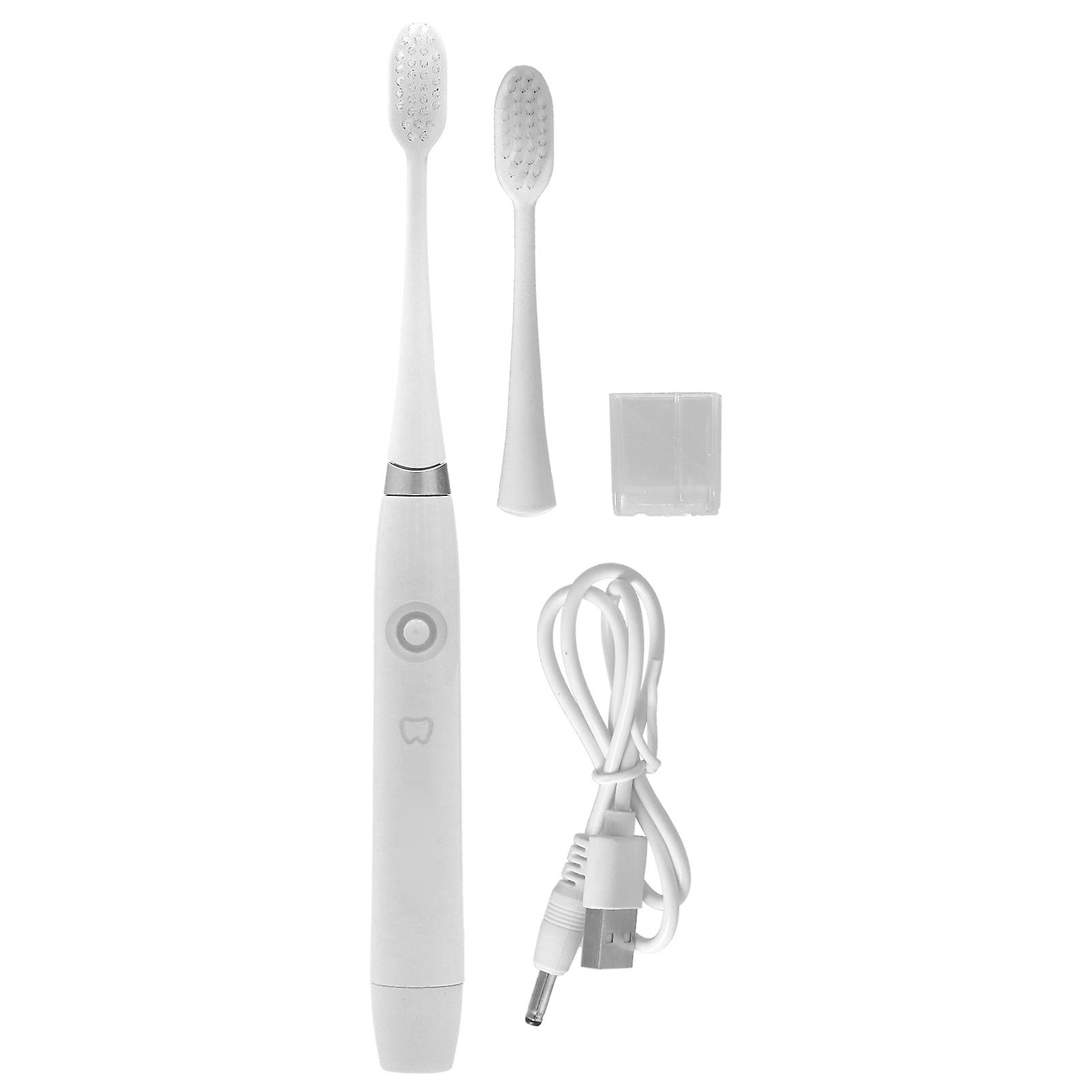 Smart Rechargeable Toothbrush with Timer and Speed Control for Adults - Cream White