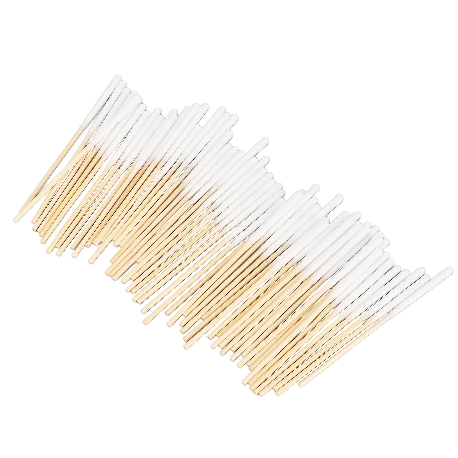 60 Count Cotton Swabs Soft Tip Wooden Handles Multipurpose Thicken Safety Long Cotton Tipped Applicators 8cm 