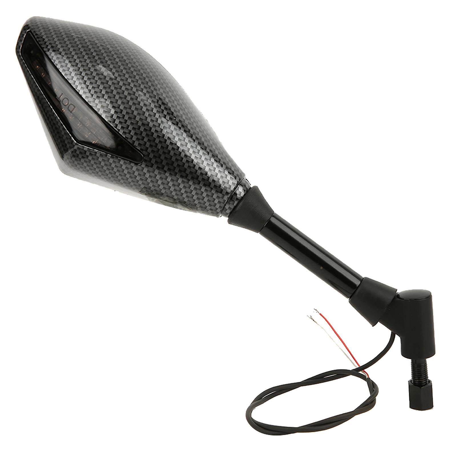 LED Side Rearview Mirror with Turn Signal 10mm Black 1 Pair