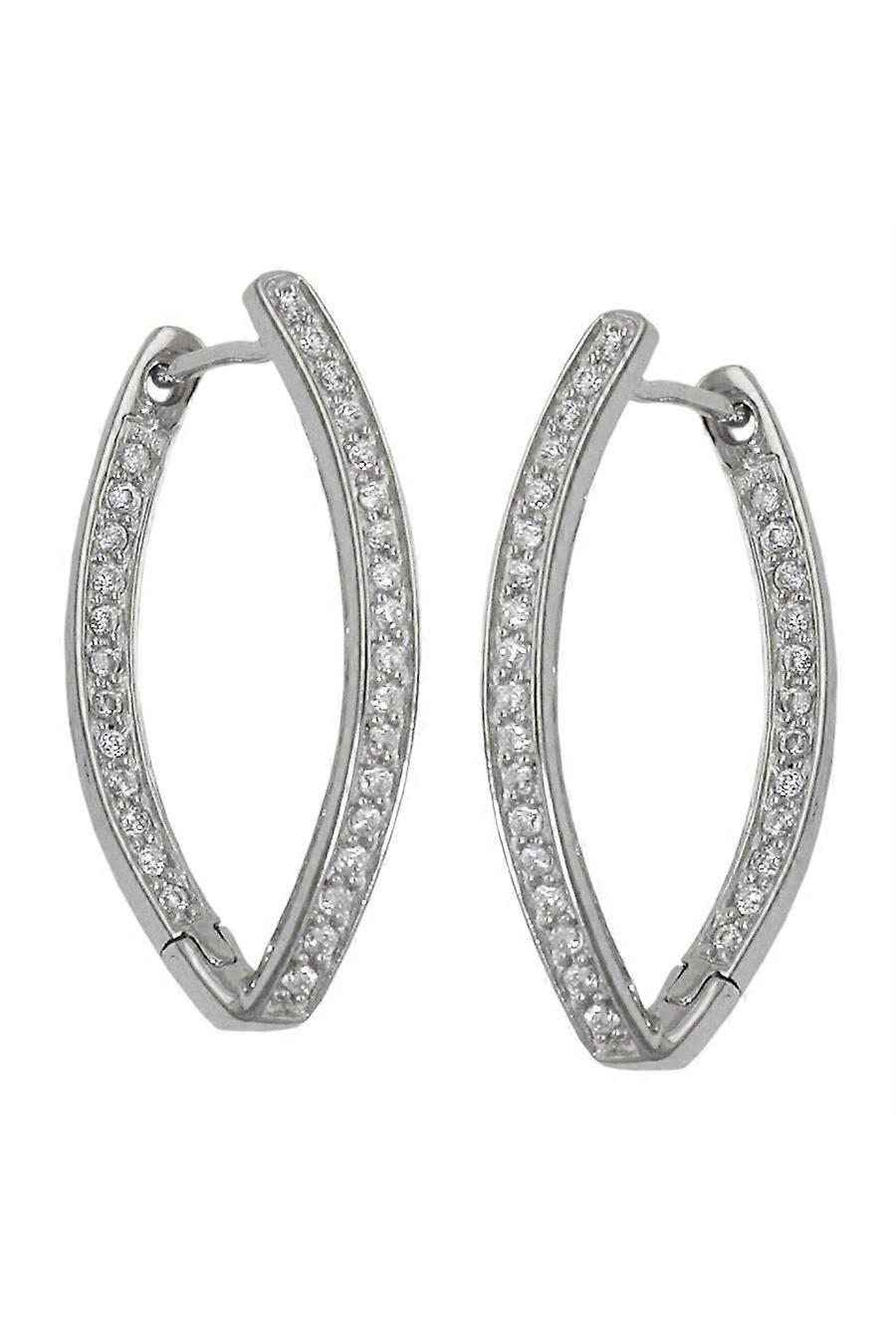 Hoop Earrings With Zirconia Silver 925 - Gl90222
