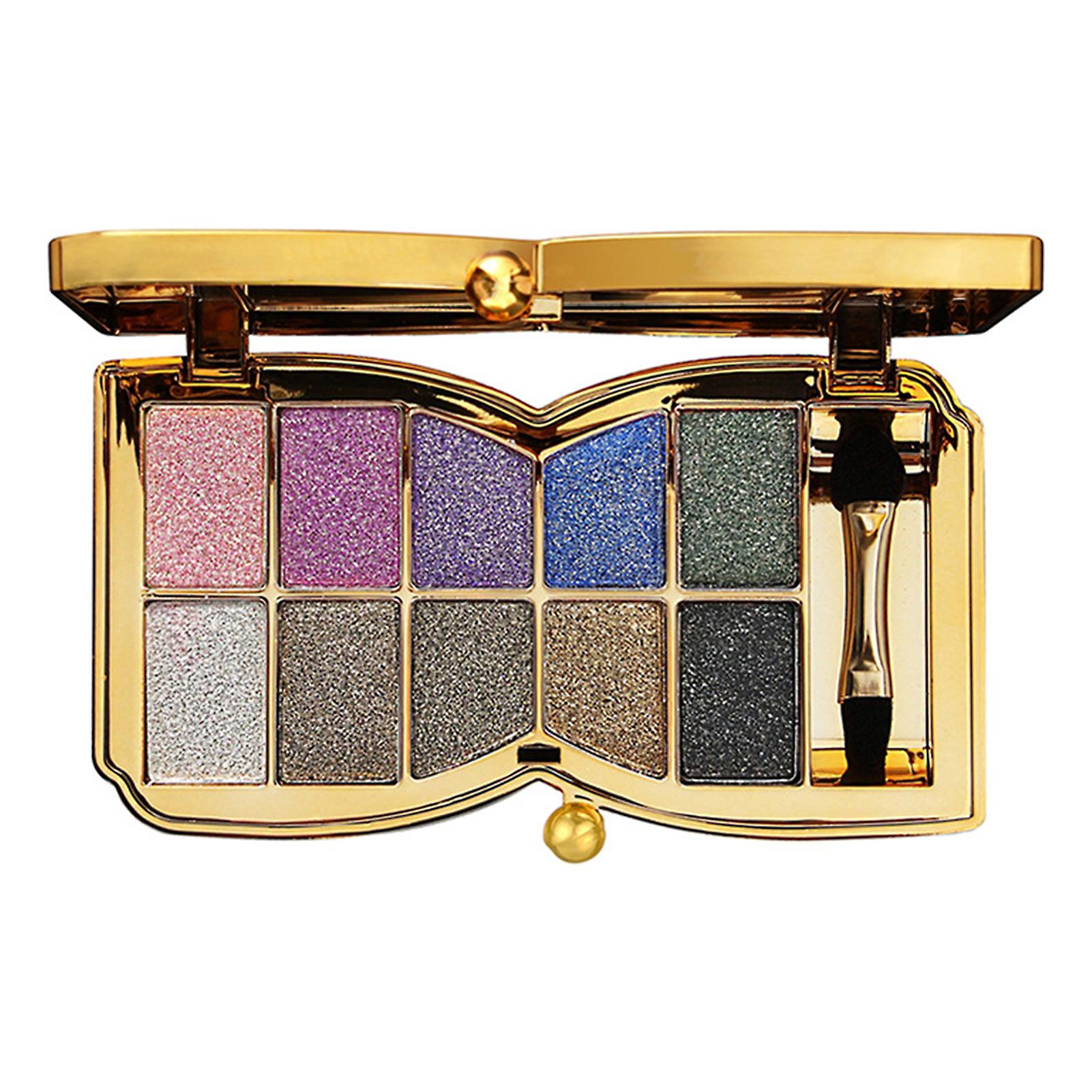 Glittering Eyeshadow Palettes for Women Portable No Smudge Eye Makeup Tool for Work/Trip/Party