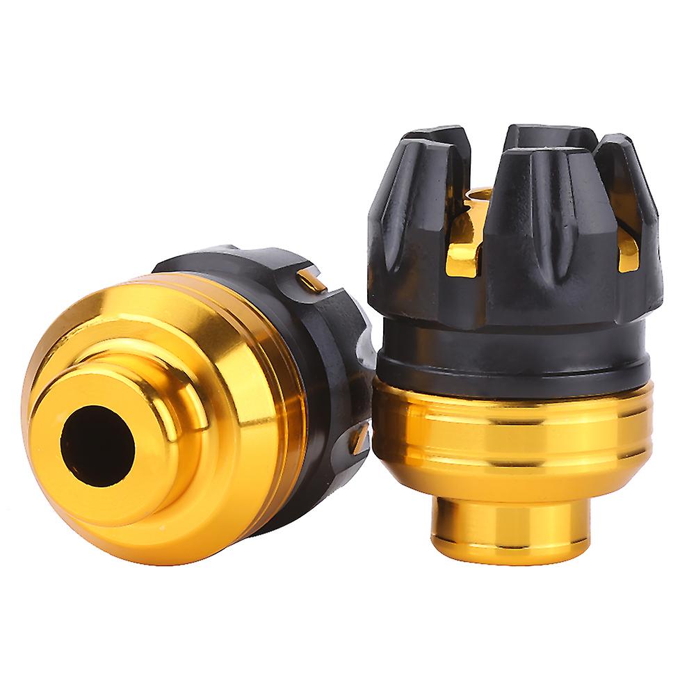 1 Pair Aluminum CNC Motorcycle Scooter Front Fork Motorcycle Crash Protector Crash Protector Gold