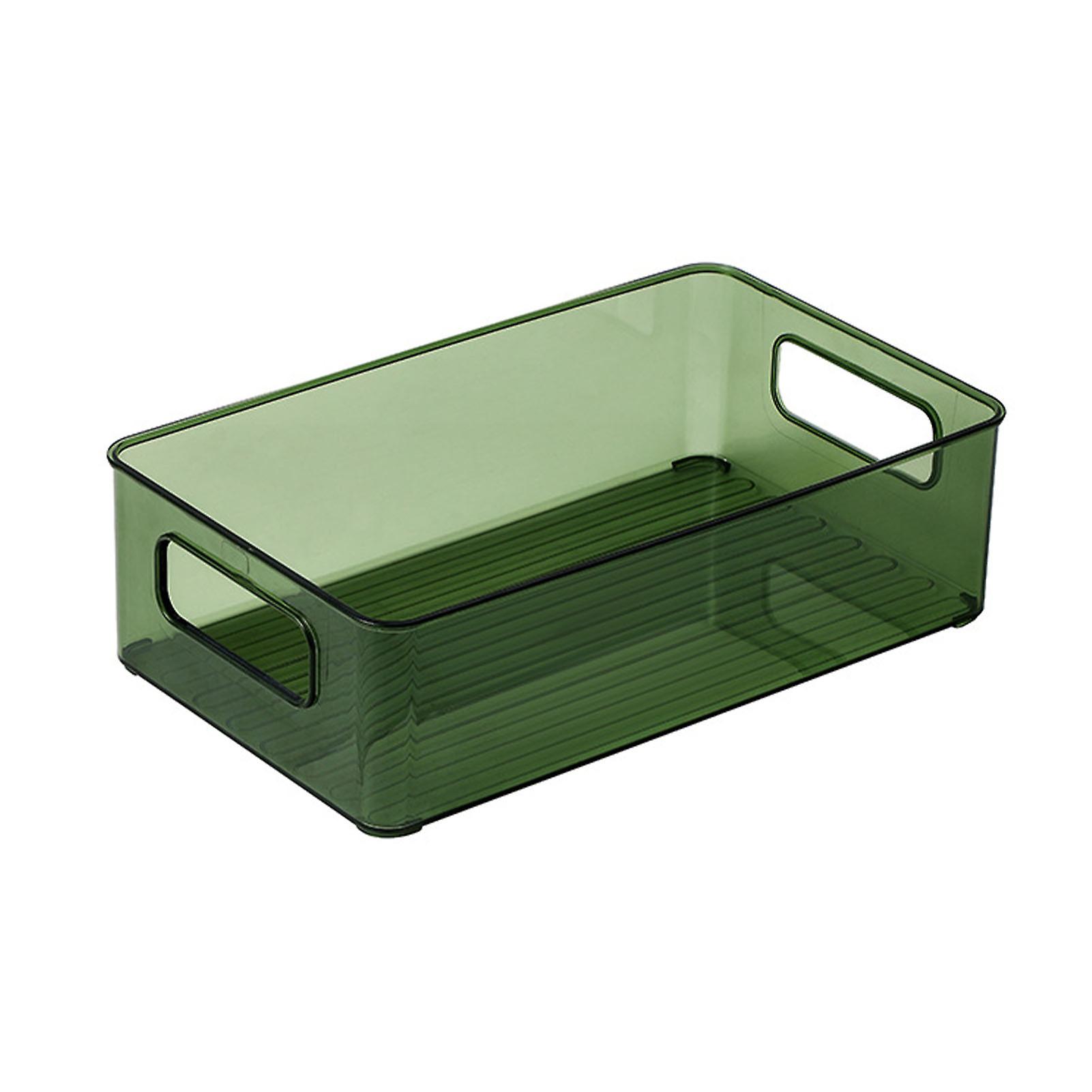 Desktop Organizer Tray Large Capacity Rectangular Shaped PET Snacks Storage Box for Office