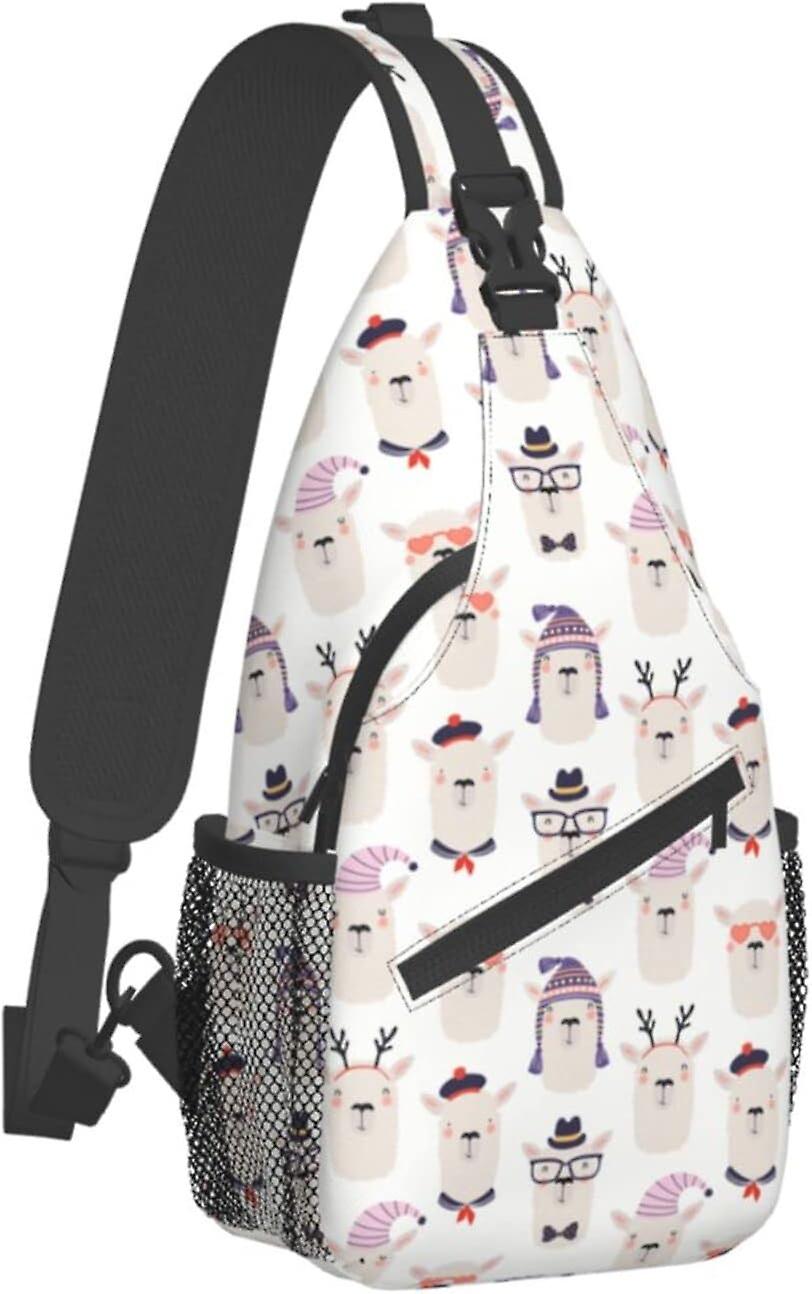 AF01046ラマチャイルディッシュアウトドアクロスボディショルダーバッグトラベルスリングバックパックチェストバッグハイキングショルダーデイパック用