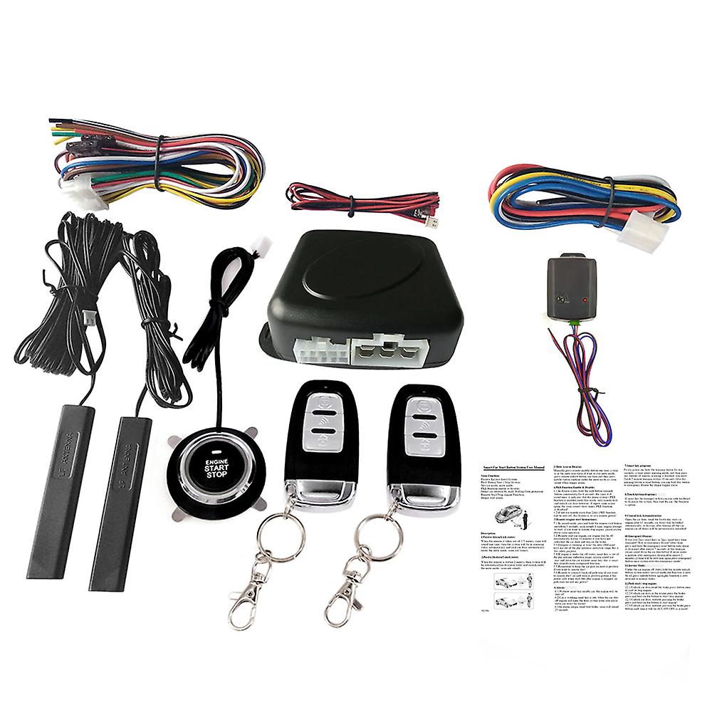 Auto Car Alarm Car Engine Push Start Button Lock Ignition Starter Keyless Entry Start Stop Immobilizer Anti-theft System