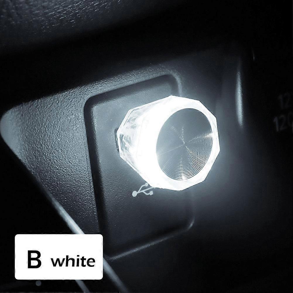 Mini LED USB Auto Interieur Verlichting Neon Sfeer Sfeerverlichting Verlichting Blauw Wit