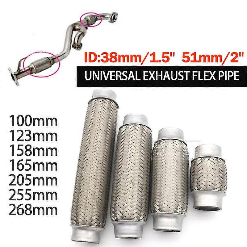 2.25 X 6 /10 Universal Stainless Steel Exhaust Flex Pipe, 2.25X6/10 2.25 X 6 /10 Universal Stainless Steel Exhaust Flex Pipe, 2.25X6/10